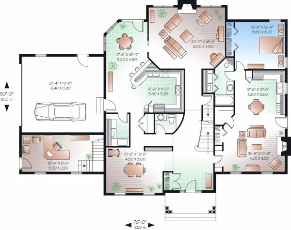 Colonial Floor Plan - Main Floor Plan #23-724