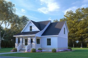 Exterior - Front Elevation 3 for Country House Plan #923-280 - 3 bed, 2 bath