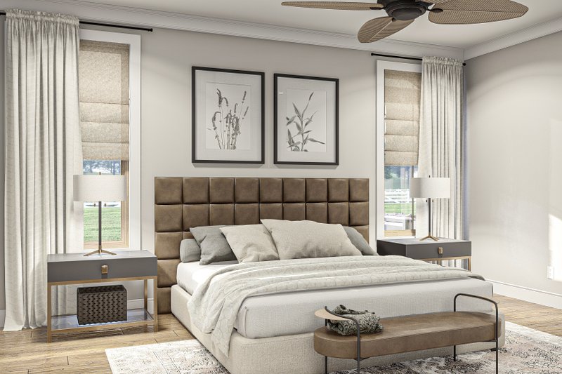 Home Plan - Interior - Master Bedroom for Barndominium House Plan #455-523 - 4 bed, 2.5 bath