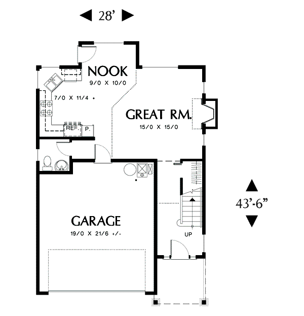 Craftsman Floor Plan - Main Floor Plan #48-436