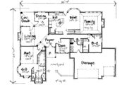 European Style House Plan - 6 Beds 3.5 Baths 5570 Sq/Ft Plan #308-235 