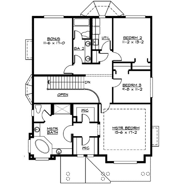 Dream House Plan - Traditional Floor Plan - Upper Floor Plan #132-140