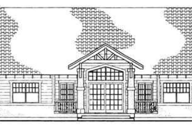 Architectural House Design - Exterior - Rear Elevation for Cottage House Plan #72-128 - 3 bed, 2 bath