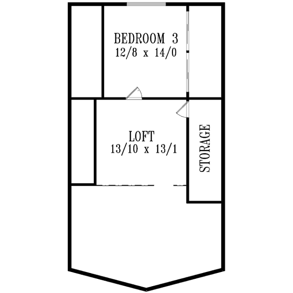 Architectural House Design - Contemporary Floor Plan - Upper Floor Plan #1-1192
