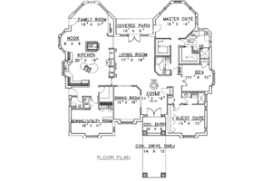 Floor Plan - Main Floor 1 for Traditional House Plan #117-134 - 2 bed, 4 bath