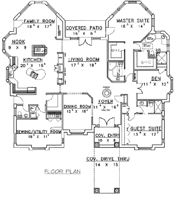 House Plan Design - Traditional Floor Plan - Main Floor Plan #117-134