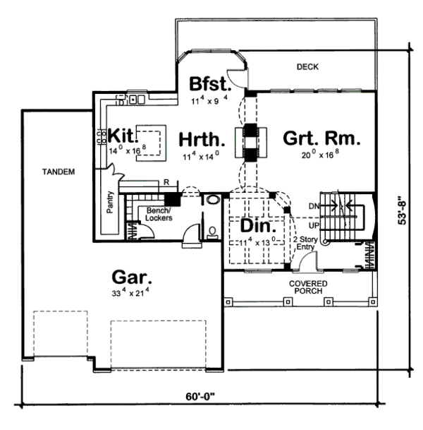 Traditional Style House Plan - 4 Beds 2.5 Baths 2787 Sq/Ft Plan #455 ...