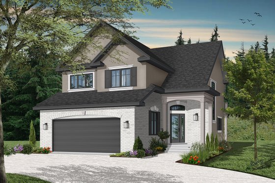 Exterior - Front Elevation 3 for Traditional House Plan #23-2011 - 3 bed, 2.5 bath