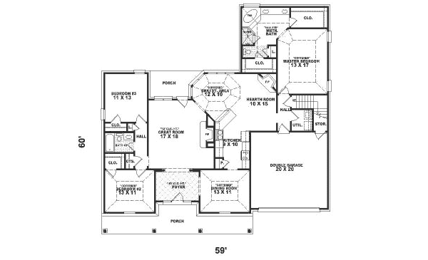 Southern Floor Plan - Main Floor Plan #81-325