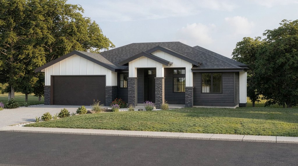 Exterior - Front Elevation 2 for Craftsman House Plan #1100-69 - 2 bed, 2 bath
