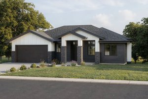 Architectural House Design - Exterior - Front Elevation for Craftsman House Plan #1100-69 - 2 bed, 2 bath