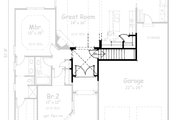 European Style House Plan - 2 Beds 2 Baths 1339 Sq/Ft Plan #20-1395 