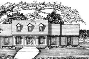 Country Exterior - Front Elevation Plan #36-336