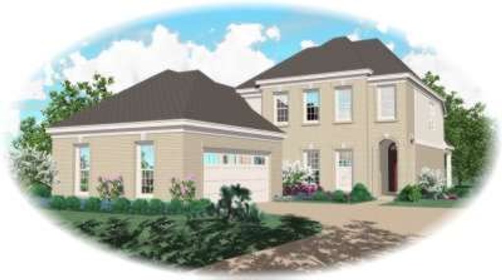 Exterior - Front Elevation 2 for European House Plan #81-785 - 3 bed, 2.5 bath