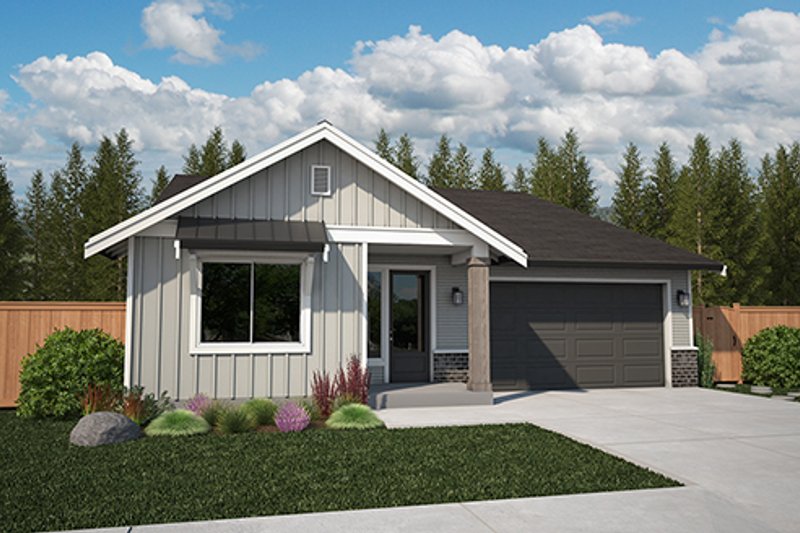 House Blueprint - Farmhouse Exterior - Front Elevation Plan #569-47