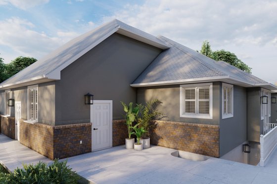 Exterior - Rear Elevation 1 for Traditional House Plan #1060-216 - 3 bed, 2.5 bath