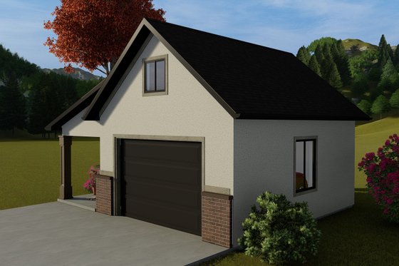 Exterior - Front Elevation 3 for Traditional House Plan #1060-74, 0 bath