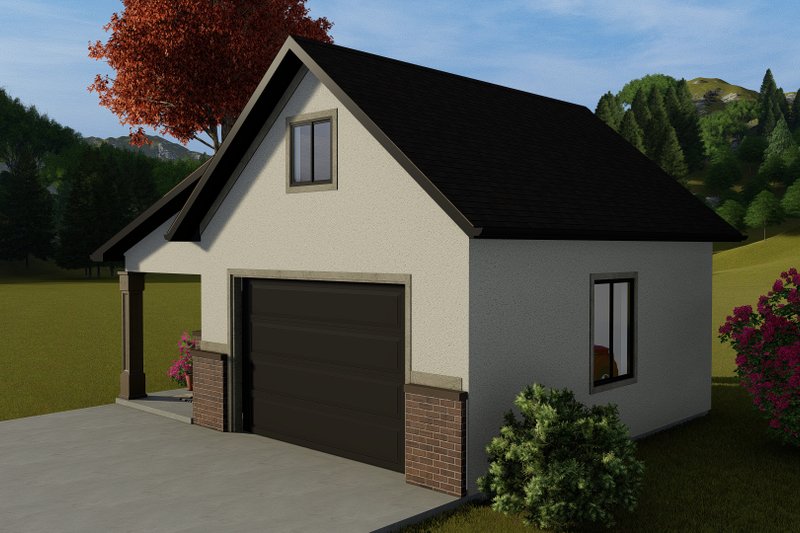 House Blueprint - Exterior - Front Elevation 3 for Traditional House Plan #1060-74, 0 bath