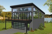Contemporary Style House Plan - 1 Beds 1.5 Baths 1309 Sq/Ft Plan #932-300 