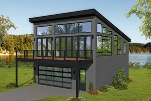 Contemporary Exterior - Front Elevation Plan #932-300