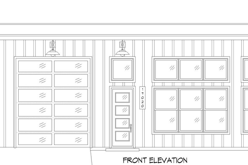 House Design - Exterior - Front Elevation 3 for Contemporary House Plan #932-1218 - 1 bed, 1 bath