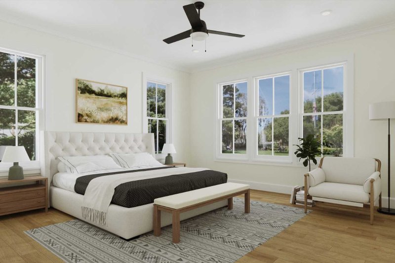 House Blueprint - Interior - Master Bedroom for Farmhouse House Plan #461-103 - 5 bed, 4 bath
