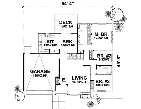 Ranch Floor Plan - Main Floor Plan #50-274