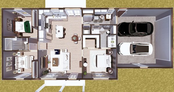 Ranch Floor Plan - Main Floor Plan #44-239