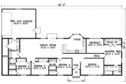 European Style House Plan - 4 Beds 3 Baths 2186 Sq/Ft Plan #1-1439 