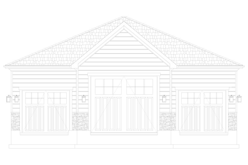 Architectural House Design - Exterior - Front Elevation 4 for Craftsman House Plan #1060-156, 1 bath