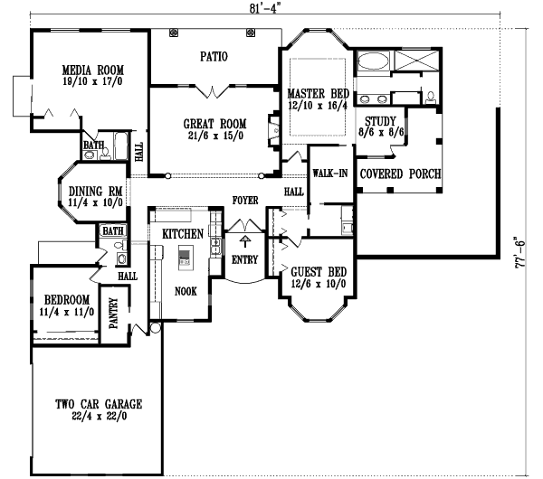 Floor Plan - Main Floor Plan #1-1180