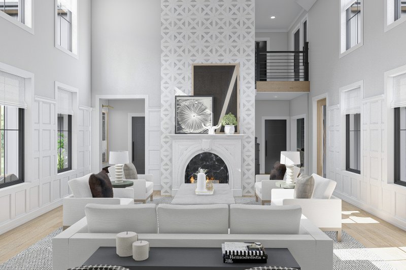 House Design - Interior - Family Room for Farmhouse House Plan #455-239 - 5 bed, 4 bath