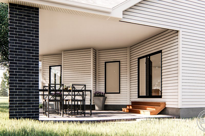 Home Plan - Exterior - Covered Porch for Craftsman House Plan #455-213 - 2 bed, 2 bath