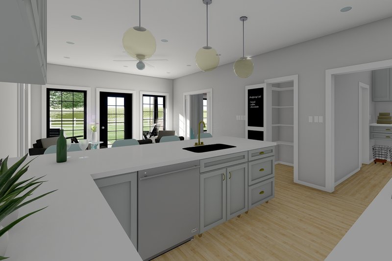 Architectural House Design - Interior - Kitchen for Farmhouse House Plan #126-234 - 3 bed, 2 bath