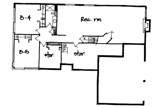 Floor Plan - Lower Floor for Traditional House Plan #308-202 - 5 bed, 3 bath
