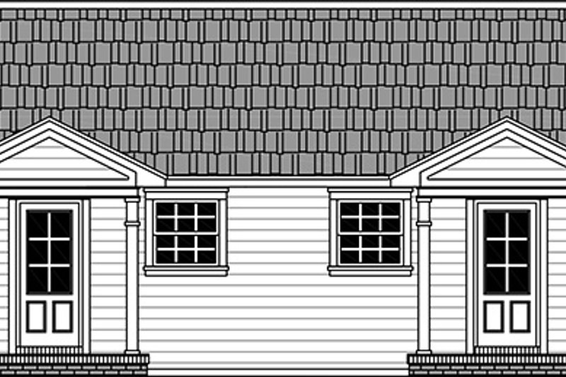 Architectural House Design - Exterior - Rear Elevation for Ranch House Plan #21-471 - 4 bed, 4 bath