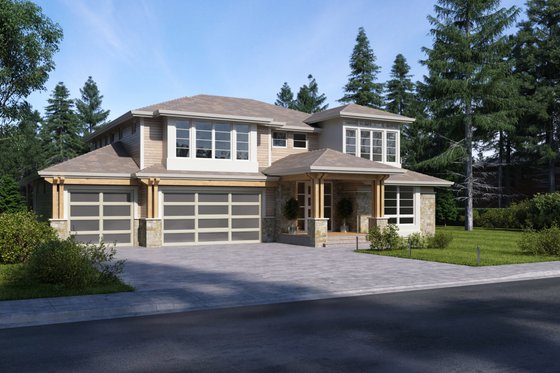 Exterior - Other Elevation for Contemporary House Plan #1066-80 - 4 bed, 3.5 bath