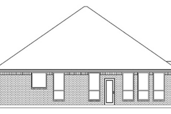 Exterior - Rear Elevation for European House Plan #84-246 - 4 bed, 2 bath