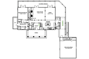 Floor Plan - Main Floor for Craftsman House Plan #119-248 - 5 bed, 4.5 bath