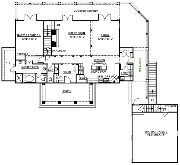 Craftsman Floor Plan - Main Floor Plan #119-248