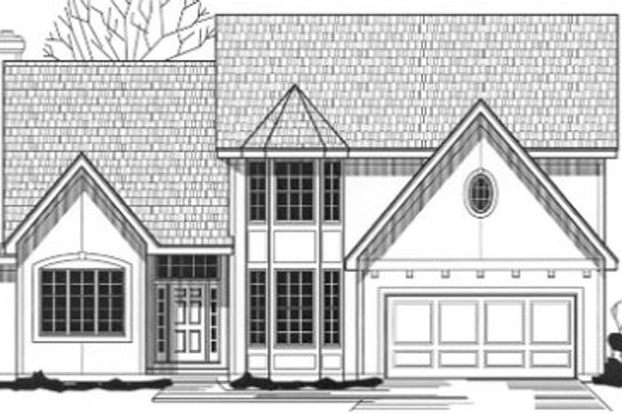 Exterior - Front Elevation for Traditional House Plan #67-789 - 4 bed, 3 bath