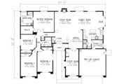 Mediterranean Style House Plan - 4 Beds 2.5 Baths 2484 Sq/Ft Plan #1-573 