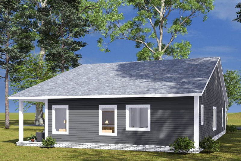 Dream House Plan - Exterior - Rear Elevation 1 for Modern House Plan #513-2296 - 3 bed, 2 bath