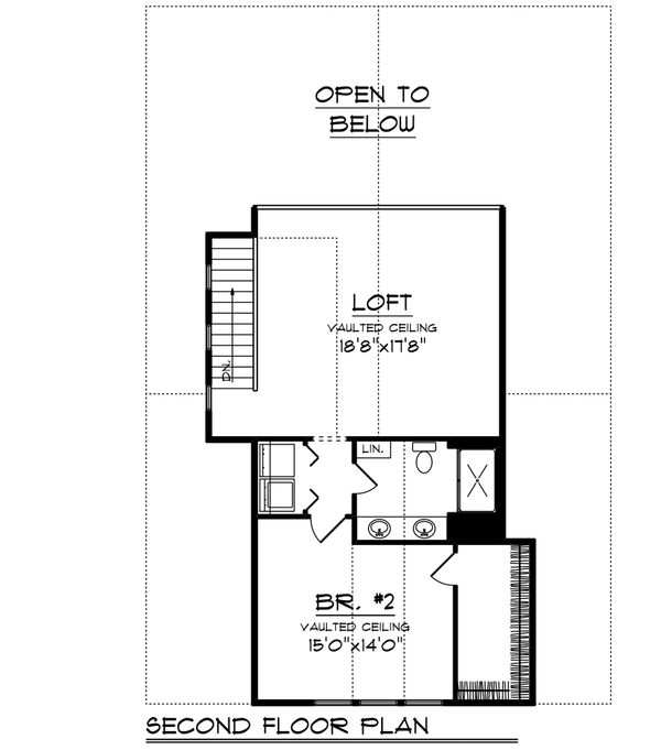 Architectural House Design - Barndominium Floor Plan - Upper Floor Plan #70-1478