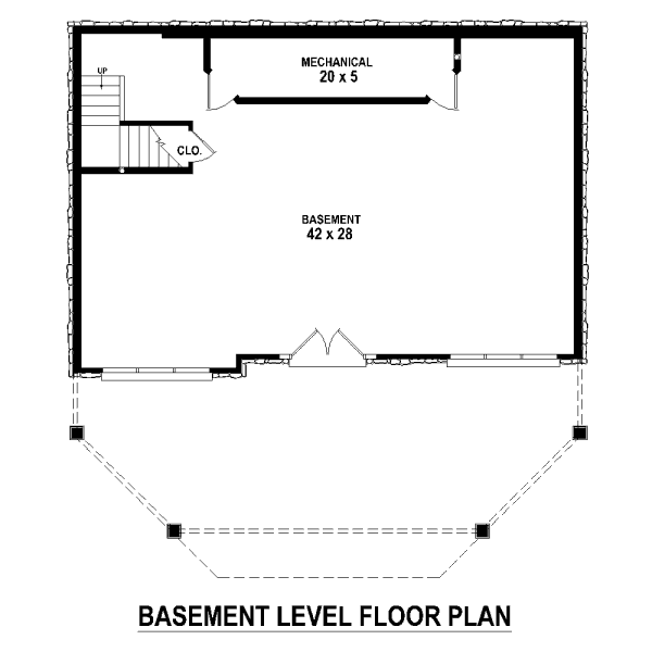 Contemporary Floor Plan - Lower Floor Plan #81-13873