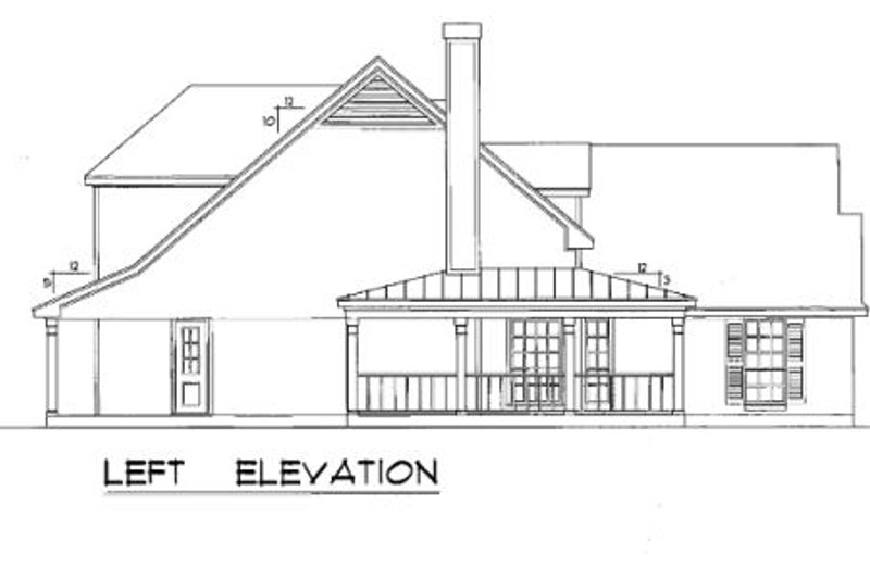 Home Plan - Exterior - Other Elevation 1 for Country House Plan #40-386 - 3 bed, 2.5 bath