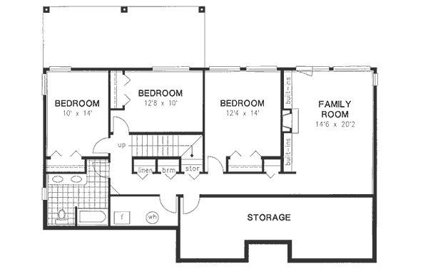 Traditional Floor Plan - Lower Floor Plan #18-9304