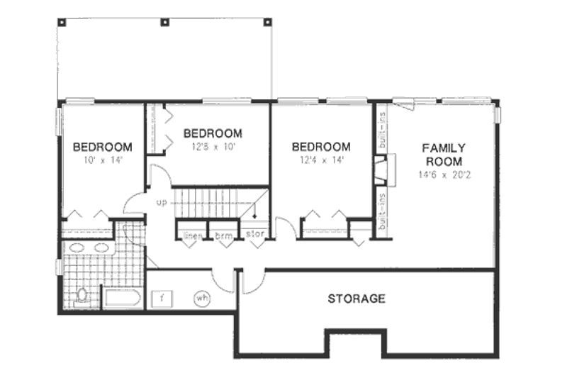 Dream House Plan - Floor Plan - Lower Floor for Traditional House Plan #18-9304 - 4 bed, 2.5 bath