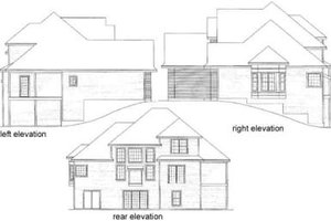 Exterior - Rear Elevation for Traditional House Plan #31-107 - 3 bed, 2.5 bath