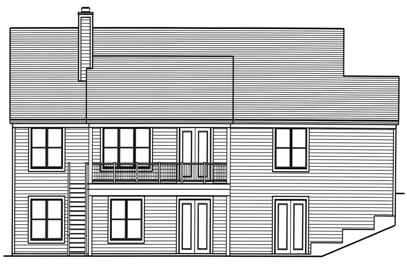 Dream House Plan - Exterior - Rear Elevation for Ranch House Plan #46-905 - 3 bed, 2 bath